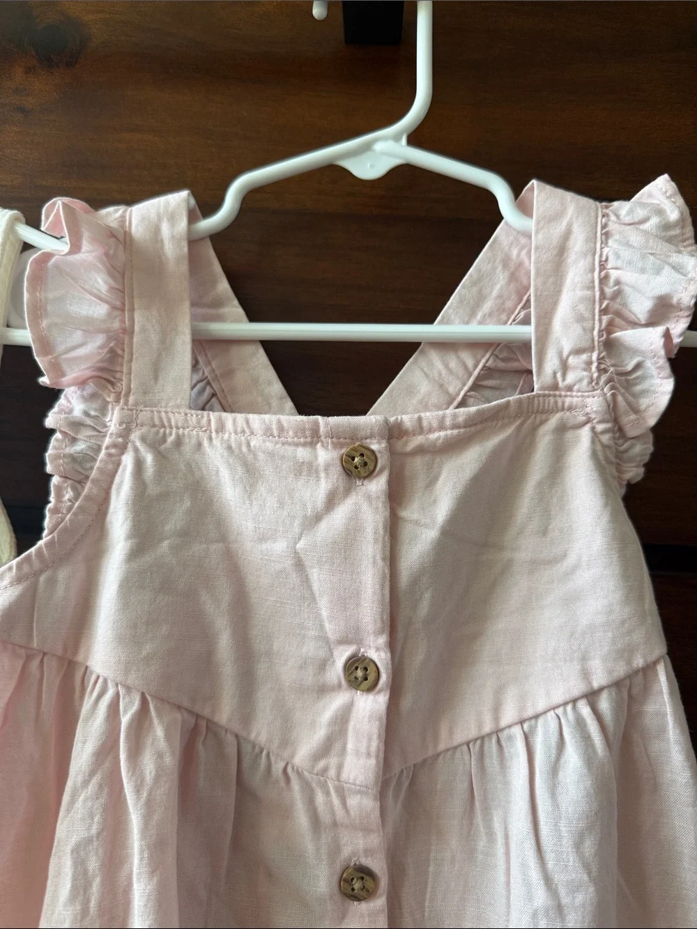 H&M Pink & Cream Button-Front Summer Dresses for Girls 3T NWT